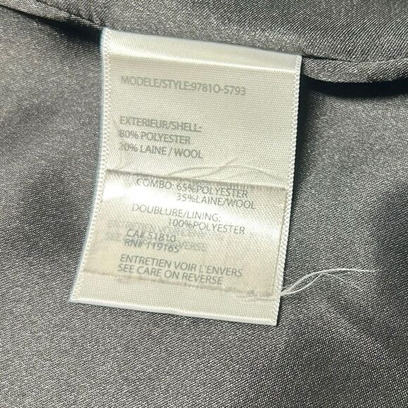 Tribal Wool Blend Coat Purple White Plaid Houndstooth Patterned Winter Jacket - Picture 8 of 10